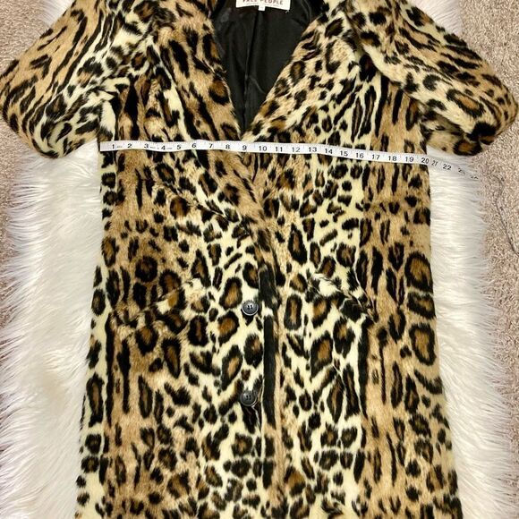 Free People x Anna Sui Faux Leopard Coat XS - Picture 6 of 9